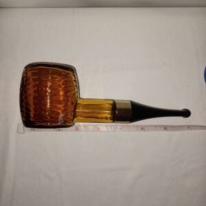 Avon Vintage Collector Amber Glass Corncob Decanter from the 70s